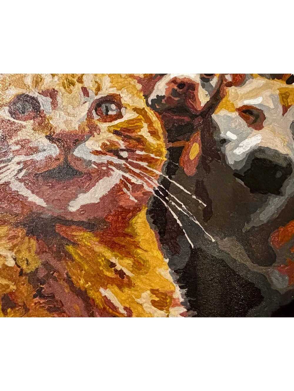 Say Cheese completed paint by numbers colorful wall decor - Picture 3 of 5